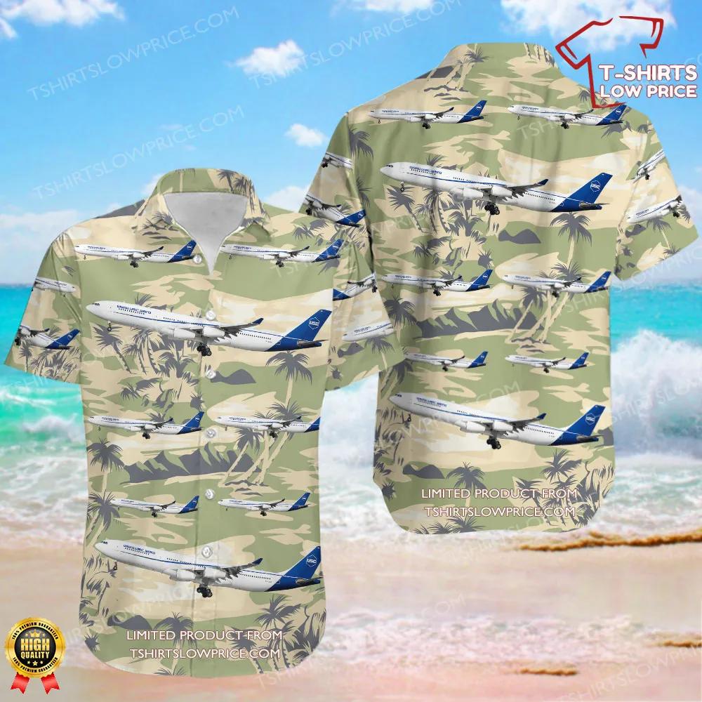 Airbus A340-313 Universal Sky Carrier (USC) Hawaiian Shirt Airbus A340 313 Universal Sky Carrier USC Hawaiian Shirt 1