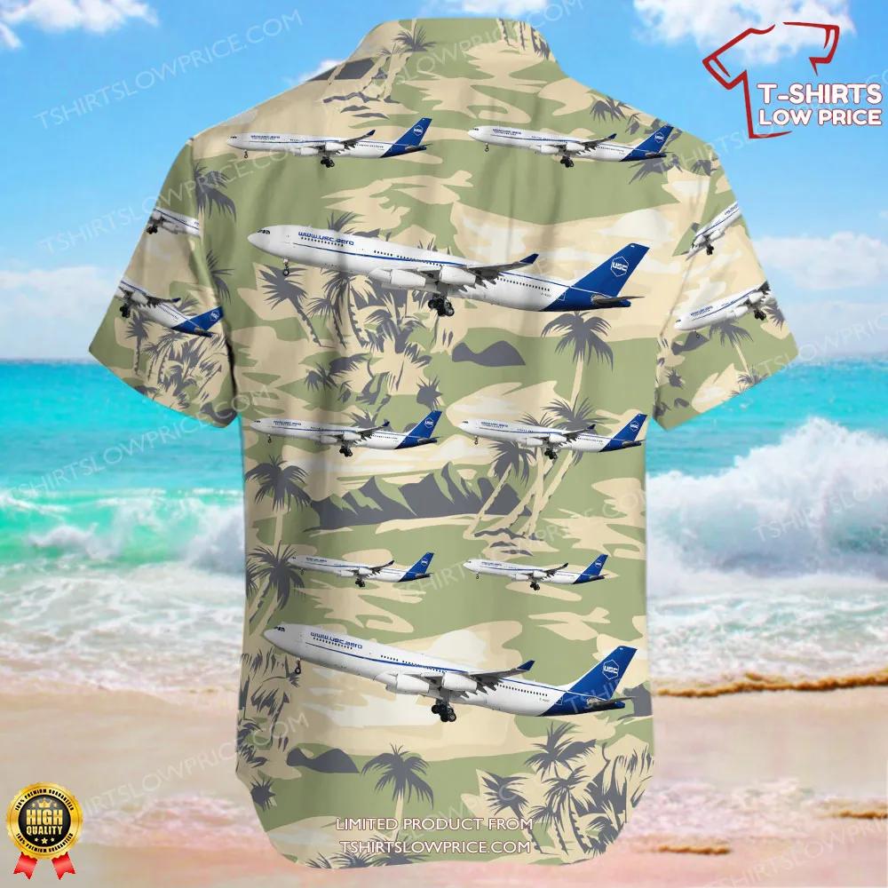 Airbus A340 313 Universal Sky Carrier USC Hawaiian Shirt 3 Airbus A340 313 Universal Sky Carrier USC Hawaiian Shirt 3