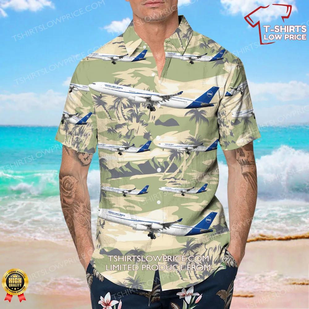 Airbus A340 313 Universal Sky Carrier USC Hawaiian Shirt 4 Airbus A340 313 Universal Sky Carrier USC Hawaiian Shirt 4