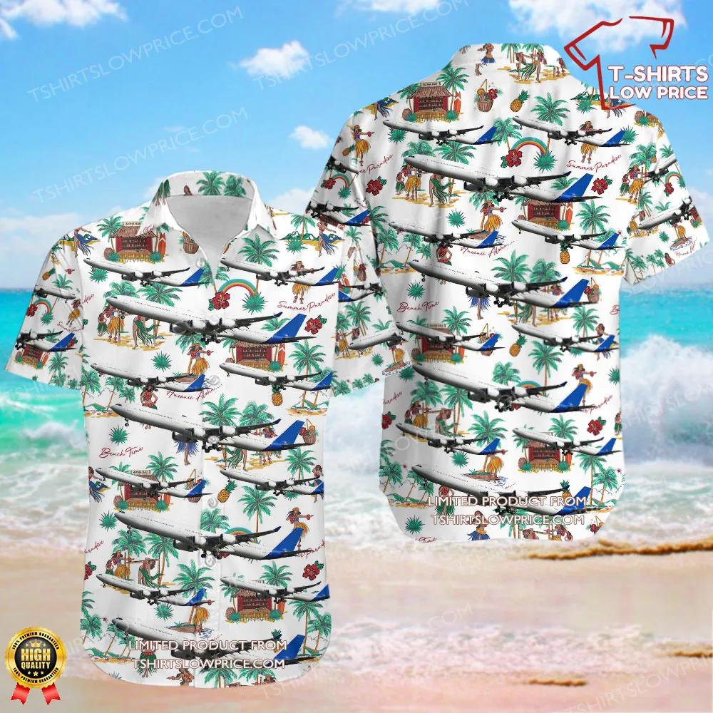 Airbus A340-642 Universal Sky Carrier (USC) Hawaiian Shirt Airbus A340 642 Universal Sky Carrier USC Hawaiian Shirt 1