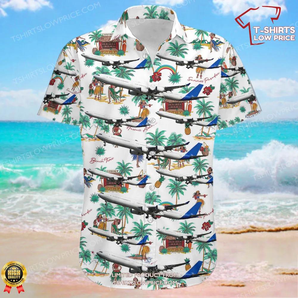 Airbus A340 642 Universal Sky Carrier USC Hawaiian Shirt 2 Airbus A340 642 Universal Sky Carrier USC Hawaiian Shirt 2