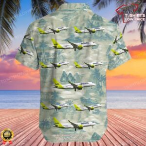 Airbus A220 371 Air Baltic Hawaiian Shirt 3
