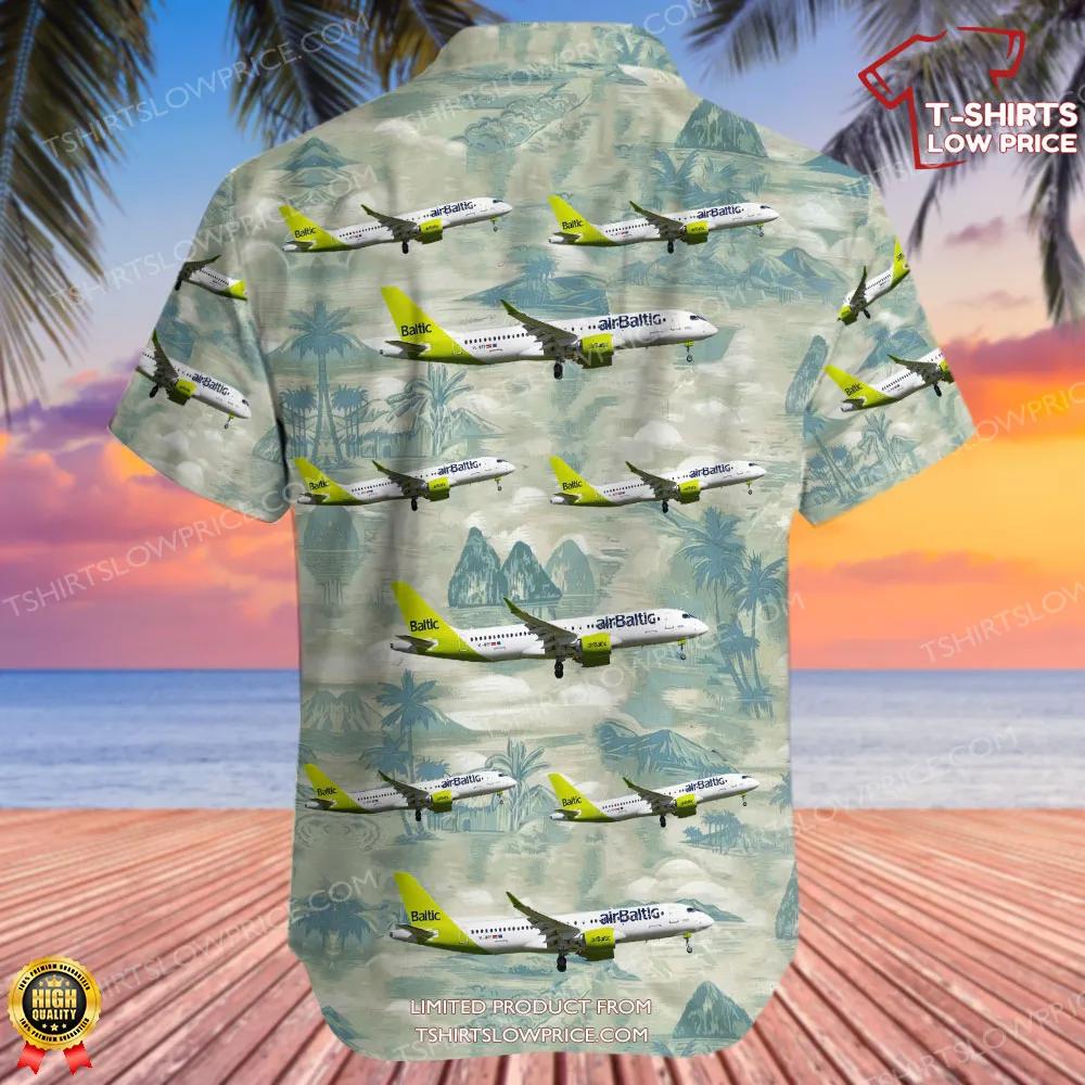Airbus A220 371 Air Baltic Hawaiian Shirt 3 Airbus A220 371 Air Baltic Hawaiian Shirt 3