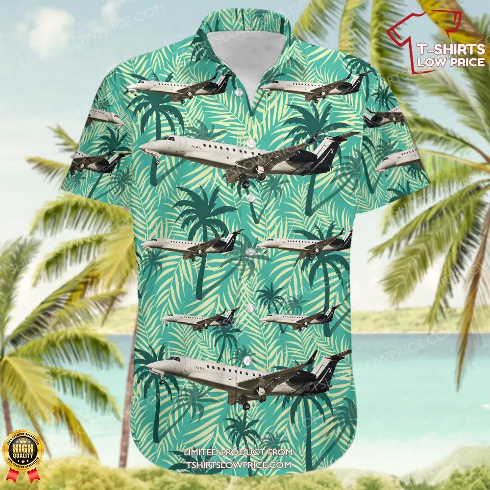 Embraer ERJ 135BJ Legacy 600 Air X Charter Hawaiian Shirt 2 Embraer ERJ 135BJ Legacy 600 Air X Charter Hawaiian Shirt 2