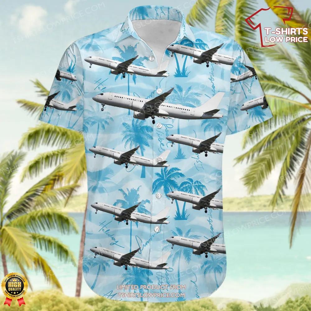 Airbus A220 371 Untitled Hawaiian Shirt 2 Airbus A220 371 Untitled Hawaiian Shirt 2