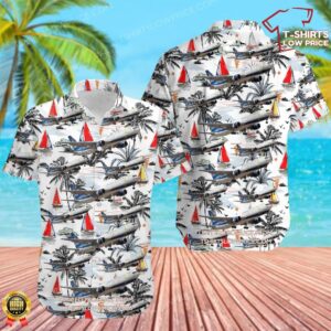 Boeing 767-33A(ER)(BDSF) Untitled Hawaiian Shirt Boeing 767-33A(ER)(BDSF) Untitled Hawaiian Shirt