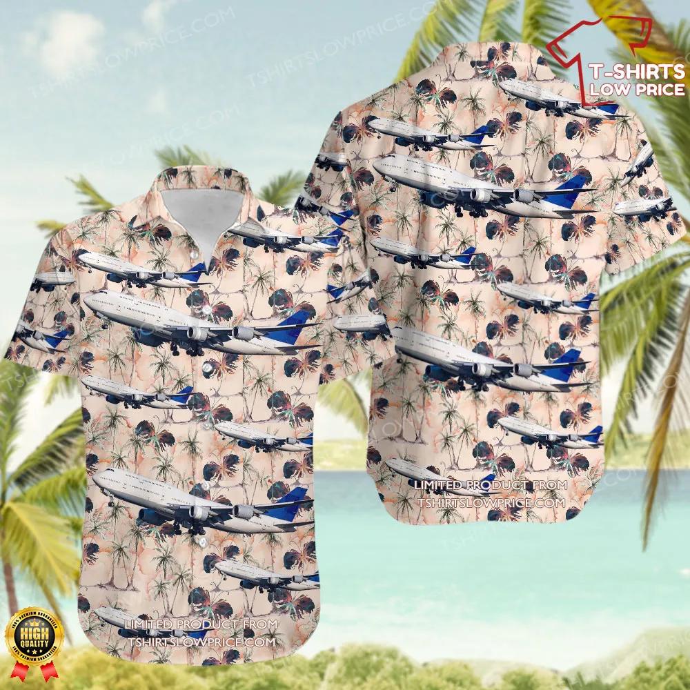 Boeing 747-830 Untitled Hawaiian Shirt Boeing 747 830 Untitled Hawaiian Shirt 1