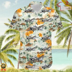 Beechcraft UC-12M Huron United States US Navy (USN) Hawaiian Shirt