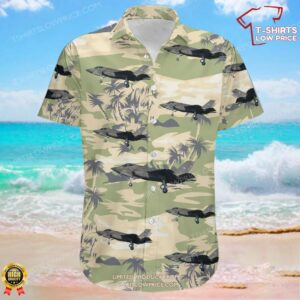 Lockheed Martin F-35C Lightning II United States US Navy (USN) Hawaiian Shirt