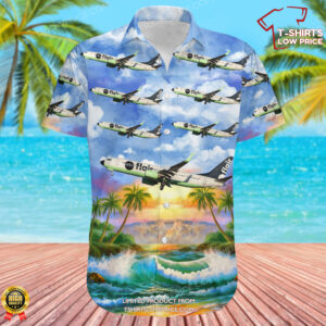 Boeing 737-86J Flair Airlines Hawaiian Shirt