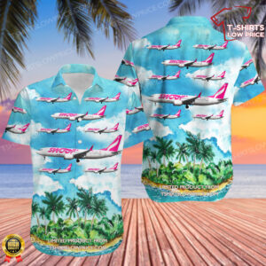 Boeing 737-8 MAX Swoop (WestJet) Hawaiian Shirt Boeing 737-8 MAX Swoop (WestJet) Hawaiian Shirt