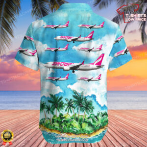 Boeing 737 8 MAX Swoop WestJet Hawaiian Shirt 3