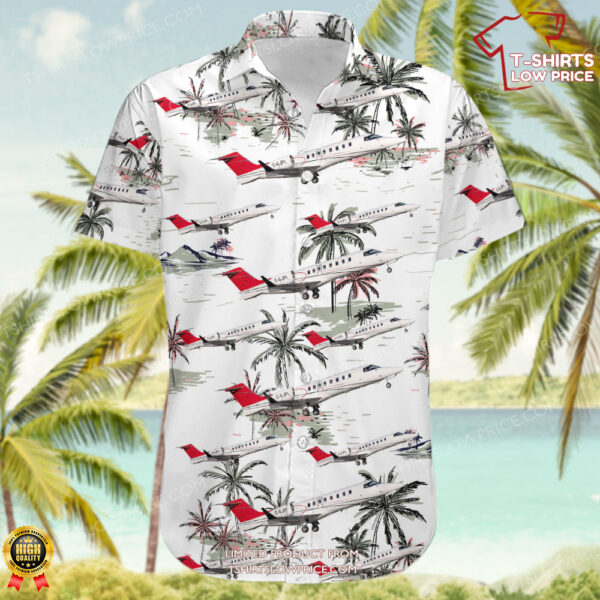 Bombardier Learjet 45 Nolinor Aviation Hawaiian Shirt Bombardier Learjet 45 Nolinor Aviation Hawaiian Shirt