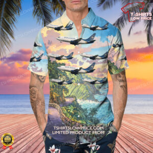 Boeing 737 2K2CAdv Nolinor Aviation Hawaiian Shirt 4
