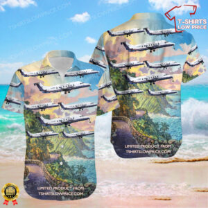 Beechcraft 1900D Pacific Coastal Airlines Hawaiian Shirt Beechcraft 1900D Pacific Coastal Airlines Hawaiian Shirt