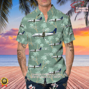Saab 340A Pacific Coastal Airlines Hawaiian Shirt 4