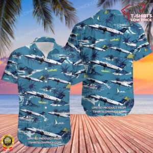 Beechcraft 1900C Pacific Coastal Airlines Hawaiian Shirt Beechcraft 1900C Pacific Coastal Airlines Hawaiian Shirt
