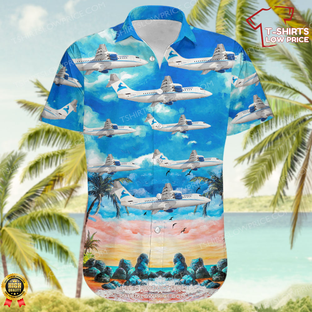 British Aerospace Avro RJ100 Summit Air Hawaiian Shirt 2 British Aerospace Avro RJ100 Summit Air Hawaiian Shirt 2