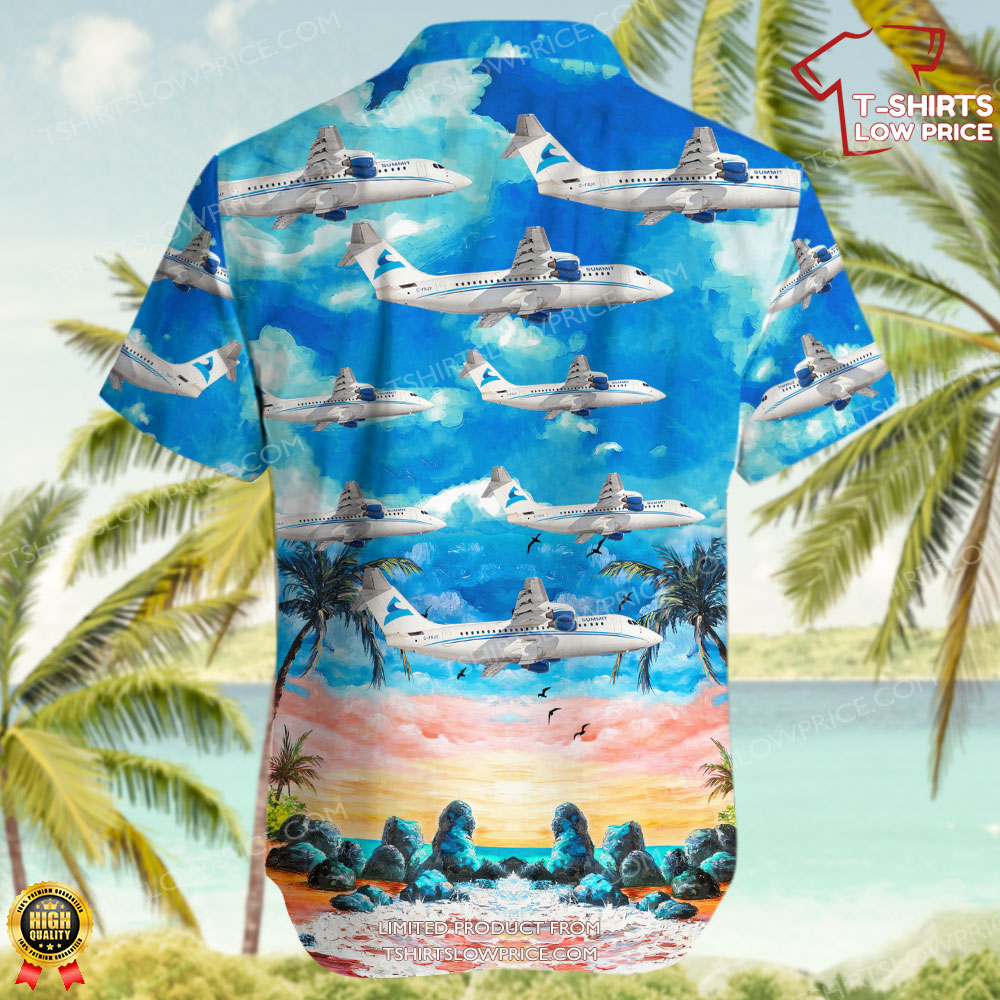 British Aerospace Avro RJ100 Summit Air Hawaiian Shirt 3 British Aerospace Avro RJ100 Summit Air Hawaiian Shirt 3