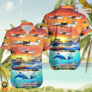 De Havilland Canada Dash 8-311 Summit Air Hawaiian Shirt De Havilland Canada Dash 8-311 Summit Air Hawaiian Shirt