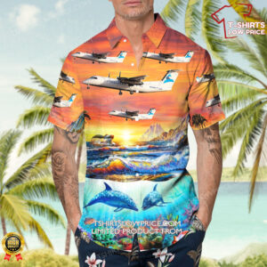 De Havilland Canada Dash 8 311 Summit Air Hawaiian Shirt 4