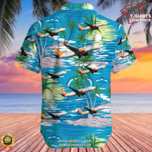 Boeing 737 8 MAX Sunwing Airlines Hawaiian Shirt 3