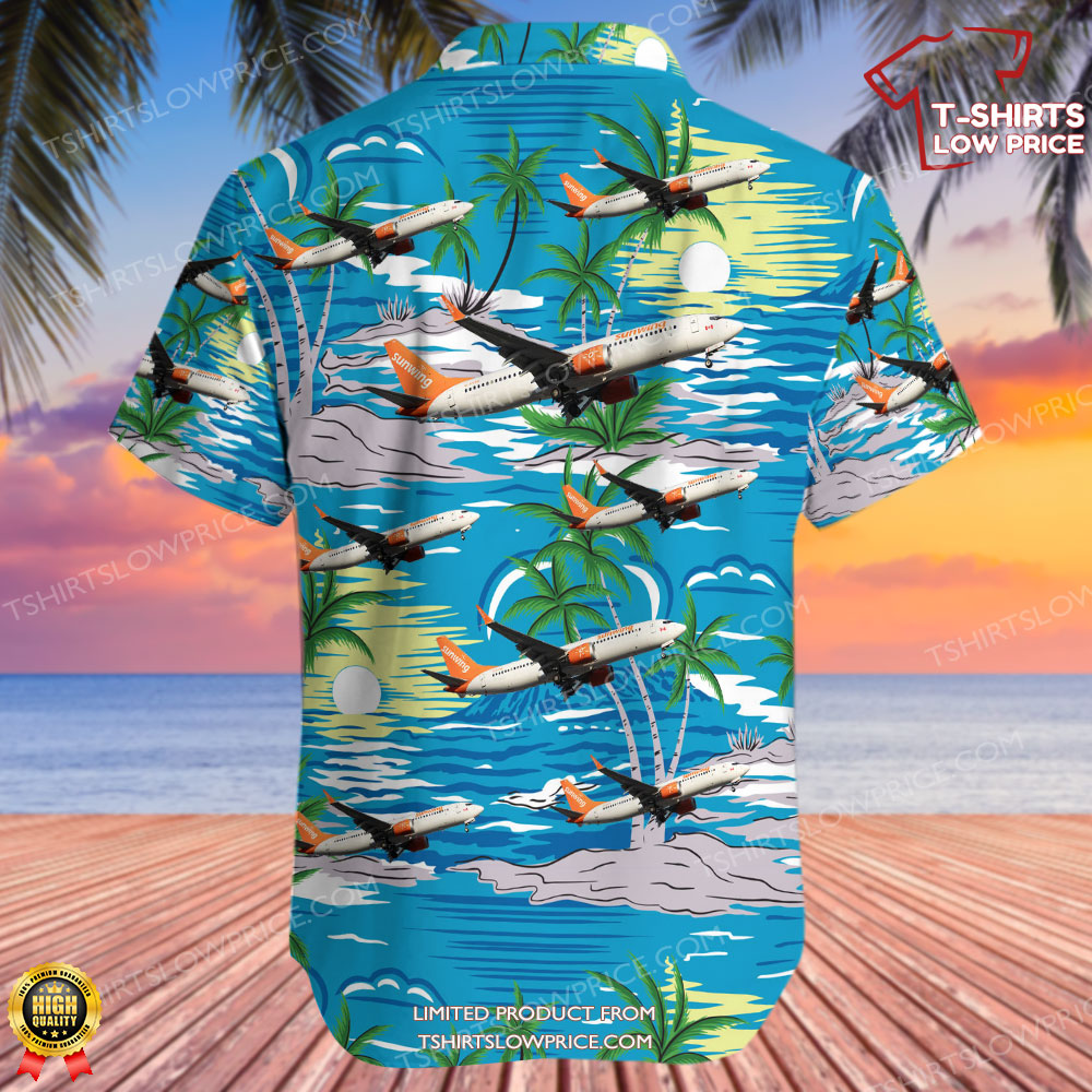 Boeing 737 8 MAX Sunwing Airlines Hawaiian Shirt 3 Boeing 737 8 MAX Sunwing Airlines Hawaiian Shirt 3