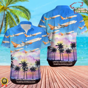 Boeing 737-8SH Sunwing Airlines Hawaiian Shirt Boeing 737-8SH Sunwing Airlines Hawaiian Shirt