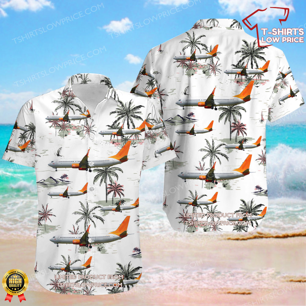 Boeing 737-8Q8 Sunwing Airlines Hawaiian Shirt Boeing 737 8Q8 Sunwing Airlines Hawaiian Shirt 1