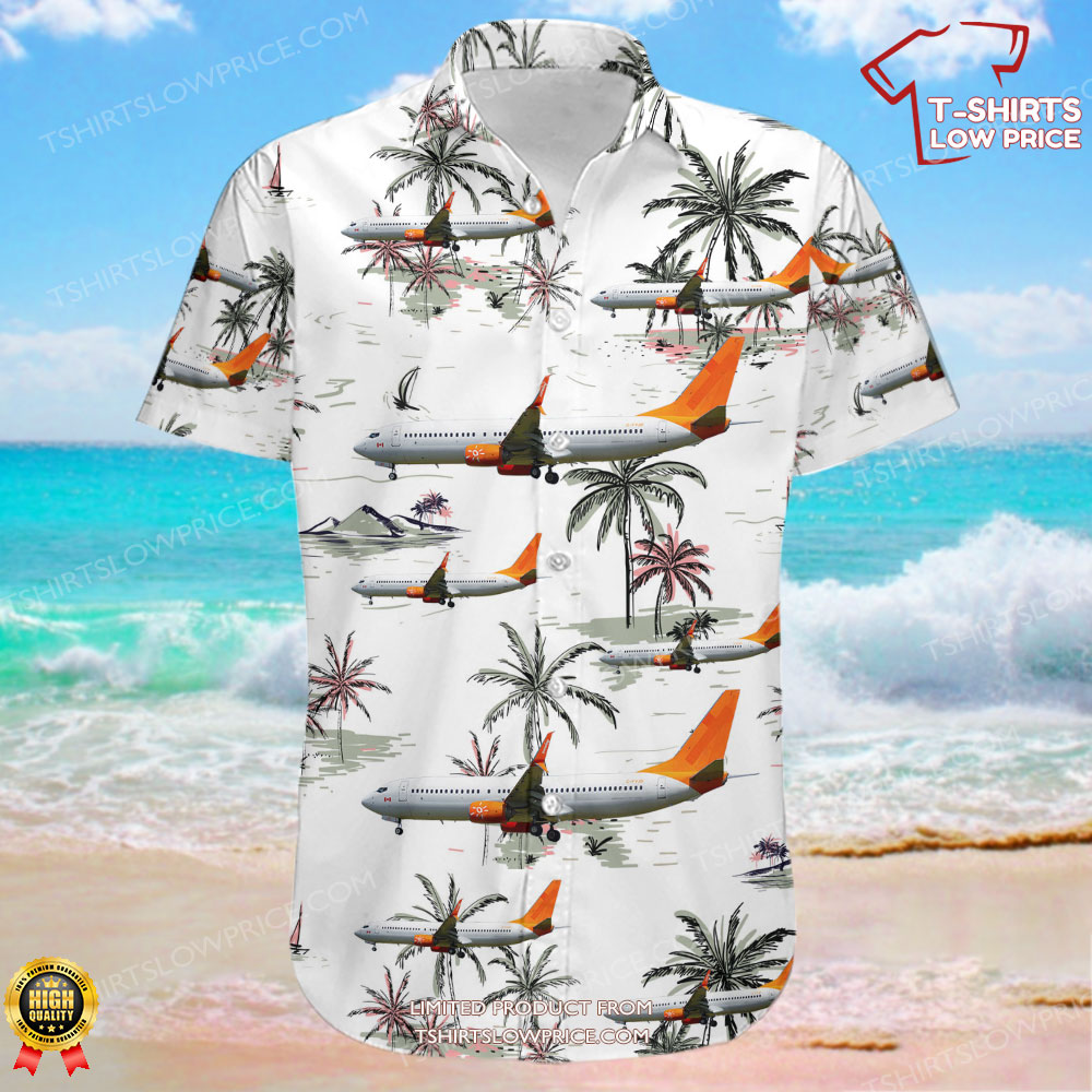 Boeing 737 8Q8 Sunwing Airlines Hawaiian Shirt 2 Boeing 737 8Q8 Sunwing Airlines Hawaiian Shirt 2