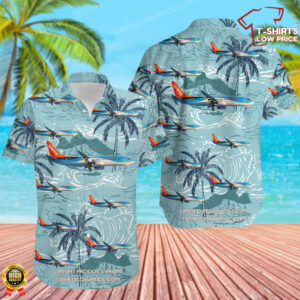 Boeing 737-8K5 Sunwing Airlines Hawaiian Shirt Boeing 737-8K5 Sunwing Airlines Hawaiian Shirt