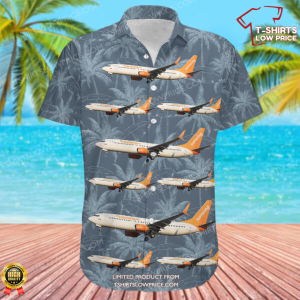Boeing 737-8FH Sunwing Airlines Hawaiian Shirt