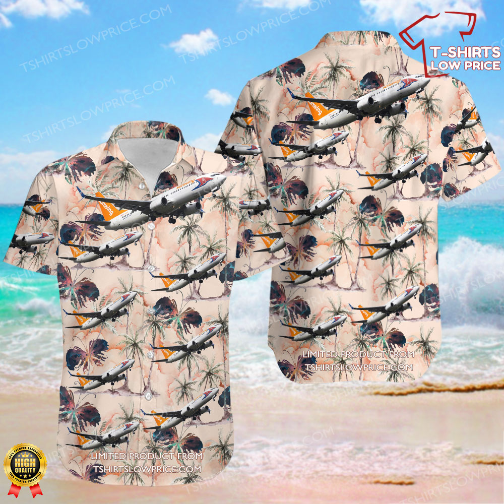 Boeing 737-86N Sunwing Airlines Hawaiian Shirt Boeing 737 86N Sunwing Airlines Hawaiian Shirt 1