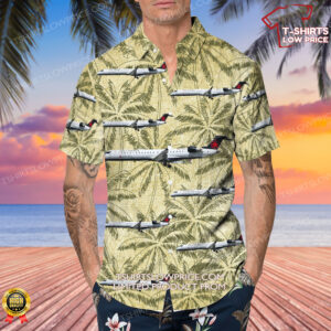 Bombardier CRJ 900LR Air Canada Express Jazz Aviation Hawaiian Shirt 4