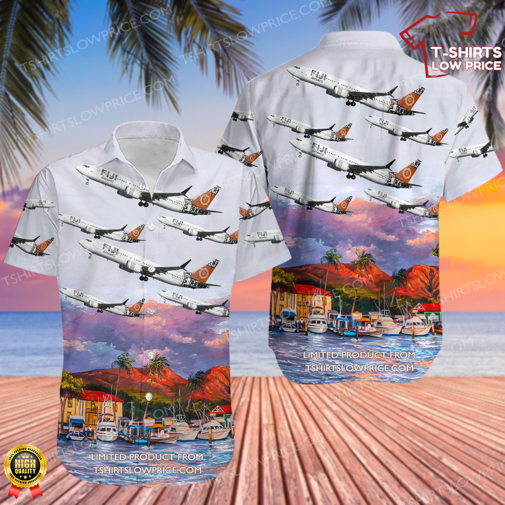 Boeing 737-8 MAX Fiji Airways Hawaiian Shirt Boeing 737 8 MAX Fiji Airways Hawaiian Shirt 1