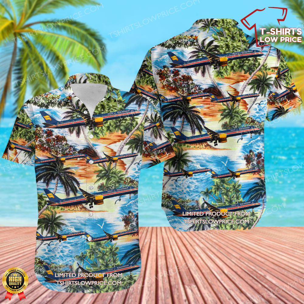 Boeing 757-3E7 Icelandair Hawaiian Shirt Boeing 757 3E7 Icelandair Hawaiian Shirt 1