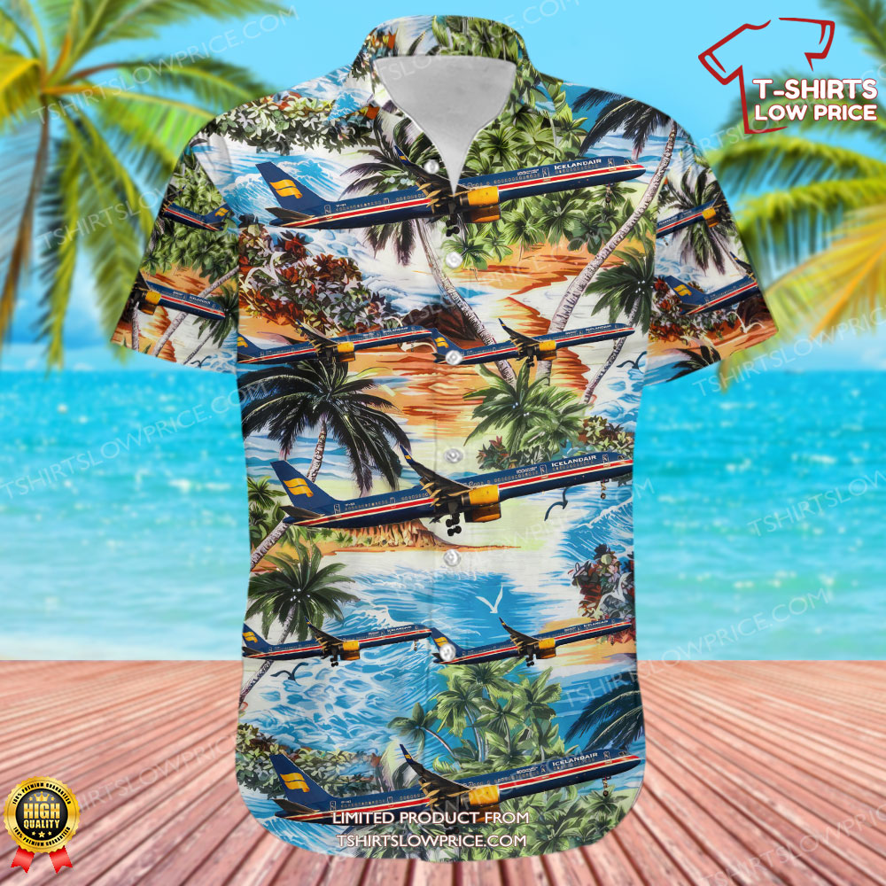 Boeing 757 3E7 Icelandair Hawaiian Shirt 2 Boeing 757 3E7 Icelandair Hawaiian Shirt 2