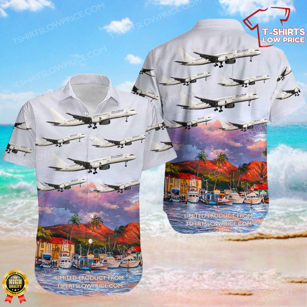 Boeing 757-23N Icelandair Hawaiian Shirt Boeing 757 23N Icelandair Hawaiian Shirt 1