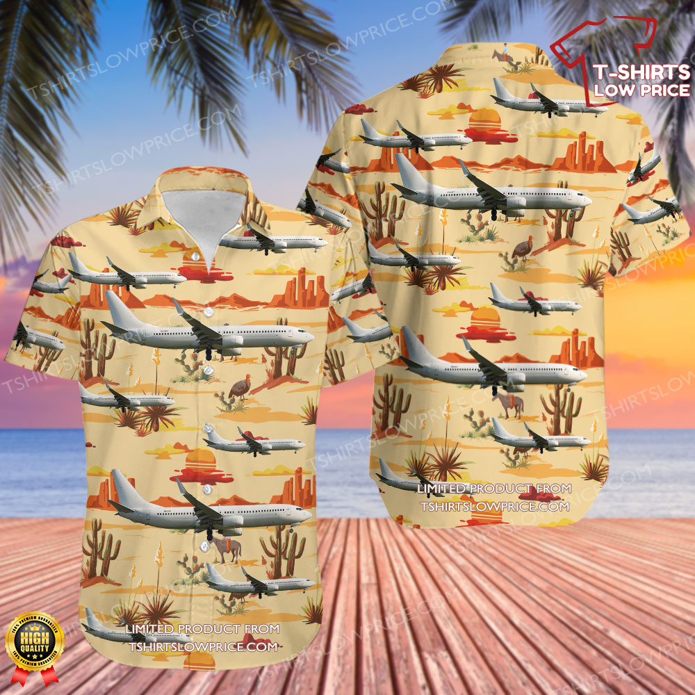 Boeing 737-86N Untitled Hawaiian Shirt 0 48