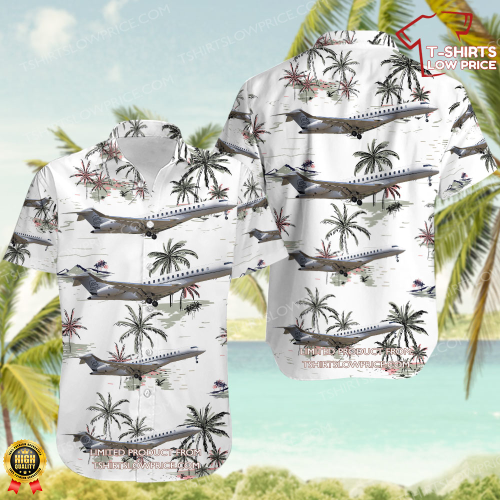 Bombardier BD-700-2A12 Global 7500 Glock Aviation Hawaiian Shirt 0 67