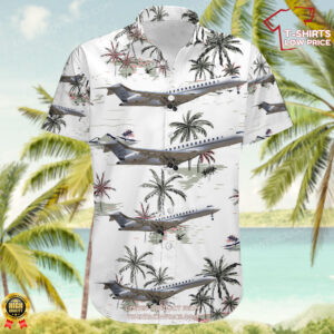 Bombardier BD-700-2A12 Global 7500  Glock Aviation Hawaiian Shirt