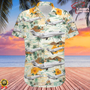 Bombardier BD-100-1A10 Challenger 350 Glock Aviation Hawaiian Shirt