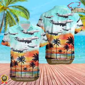 Bombardier BD-100-1A10 Challenger 300 Glock Aviation Hawaiian Shirt Bombardier BD-100-1A10 Challenger 300 Glock Aviation Hawaiian Shirt