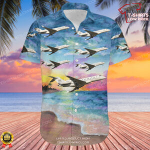 Bombardier BD-700-1A10 Global Express XRS Glock Aviation Hawaiian Shirt