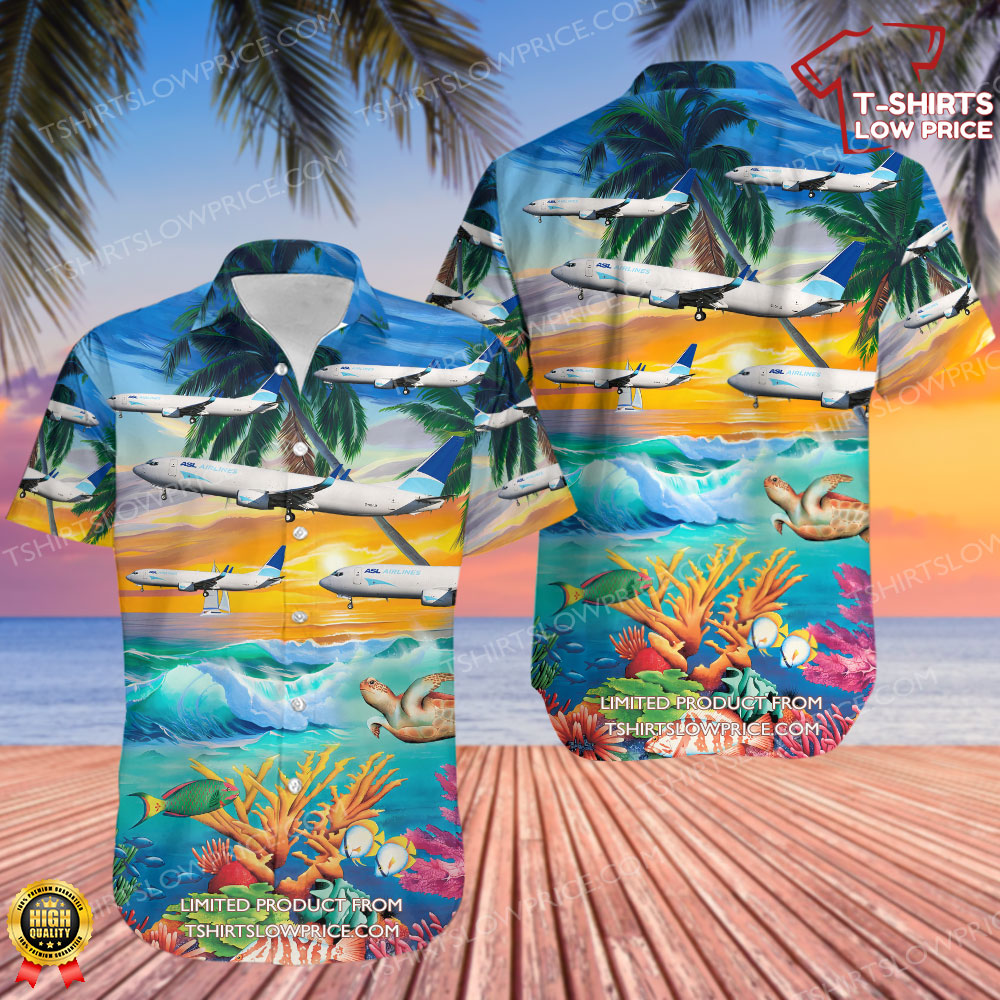 Boeing 737-82R(BCF) ASL Airlines Hawaiian Shirt 0 75