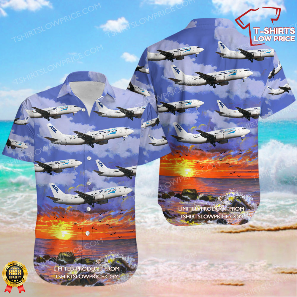 Boeing 737-31S ASL Airlines Hawaiian Shirt 0 82