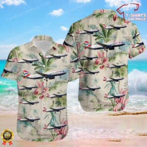 Airbus A320-232 British Airways (BA Euroflyer) Hawaiian Shirt Airbus A320-232 British Airways (BA Euroflyer) Hawaiian Shirt