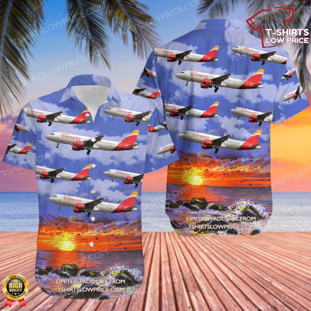 Airbus A320-214 Iberia Express Hawaiian Shirt 0 111