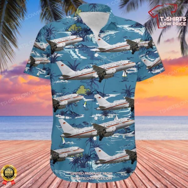 Airbus A319-133(CJ) Germany Air Force Hawaiian Shirt Airbus A319-133(CJ) Germany Air Force Hawaiian Shirt
