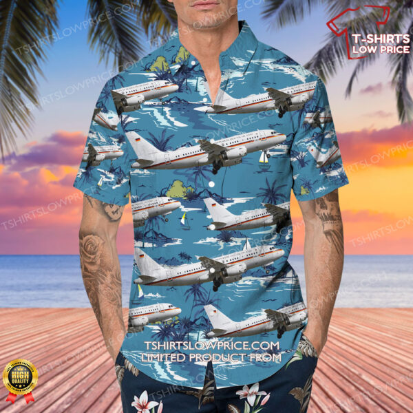 Airbus A319-133(CJ) Germany Air Force Hawaiian Shirt Airbus A319-133(CJ) Germany Air Force Hawaiian Shirt